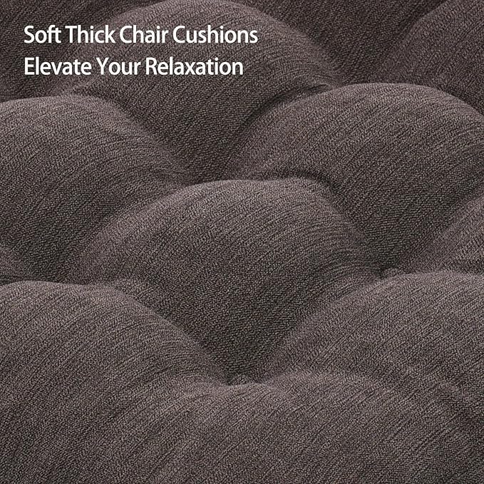 HAVARGO Recliner Cushions for Elderly with Lumbar Support, Patent Design 20x20x4 Inch Thick Chair Cushion Soft Tufted Dual Layer Booster Seat Cushions for Seniors Recliner Risers Taupe 1 Set