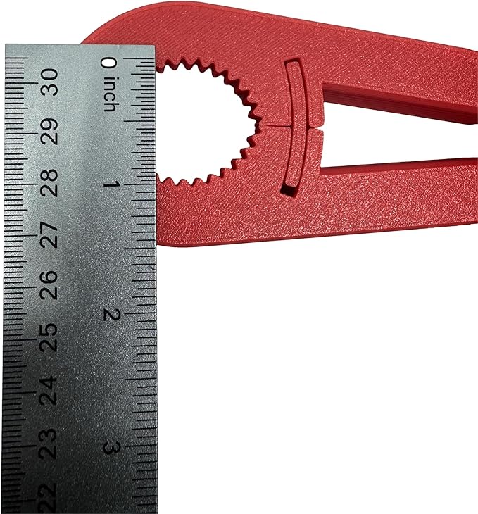 Intulon V7 Water Bottle Opener for Seniors Ergonomic Design Weak Hands Arthritis Friendly Twist Cap Remover Kitchen Gadget Handy Lightweight Utensil (Red)