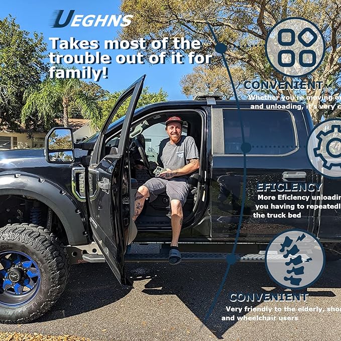 Bed Buddy Truck Tool, Truck Cargo Grabber telescoping 34-74" Pickup Truck Bed Retriever Tool Conveniently Store the CAR Truck RV Tools Avoid Climbing Truck Bed Efficient Cargo Retriever