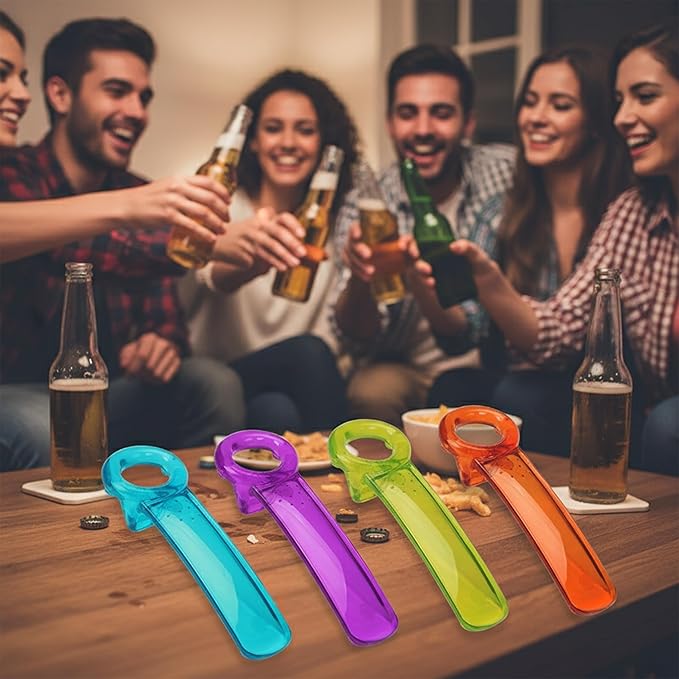 10PC Bulk Rainbow Jar Key & Easy Open Popper Lid Openers — Easy Smooth Grip Can Popper Tool for Children, Elderly, Arthritis or Weak Hands (Opaque and Transparent Purple,Red,Orange,Blue,Green)