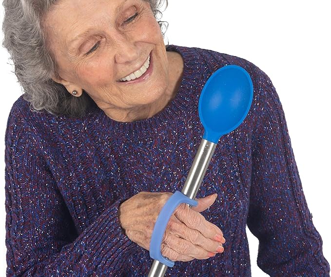EazyHold Silicone Universal Cuff Aid for Limited Hand Grip, Cerebral Palsy, Therapy, Adaptive Eating Tableware Spoon Fork Holder, Disabled Assistive Equipment (Youth to Adult-5 Pack)