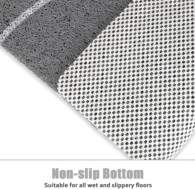 Shower Mat Bathtub Mat Non-Slip - 16x24 Inch, Soft Comfort Bath Mat with Drainage Holes, PVC Loofah Massage Bathmat for Shower, Tub, Bathroom, Wet Areas, Quick Drying