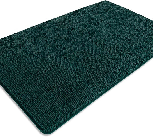 Bathroom Rugs 36 x 60 Inch – Extra Large Bath Mat | Absorbent and Washable Thick Chenille Bath Rugs Non-Slip Runner Rug for Bathroom, Shower, Tub(Dark Teal)