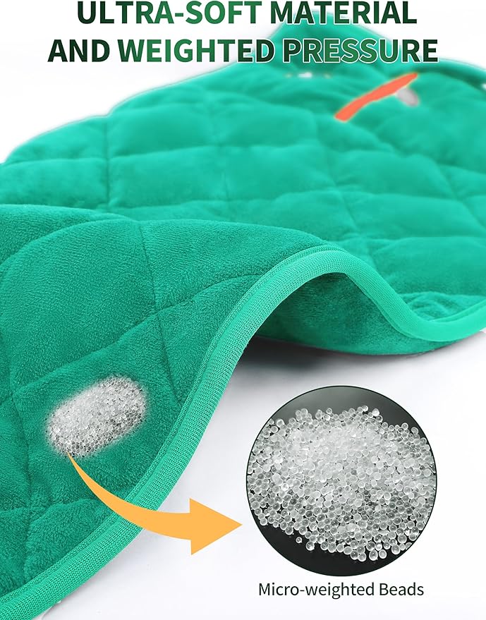 Vofuoti Portable Heating Pad, Cordless Weighted Heating Pads with 10000mAh Battery and 3 Heat Settings, Electric Heated Pad for for Back, Abdomen, Neck & Shoulder, 12" x 24"