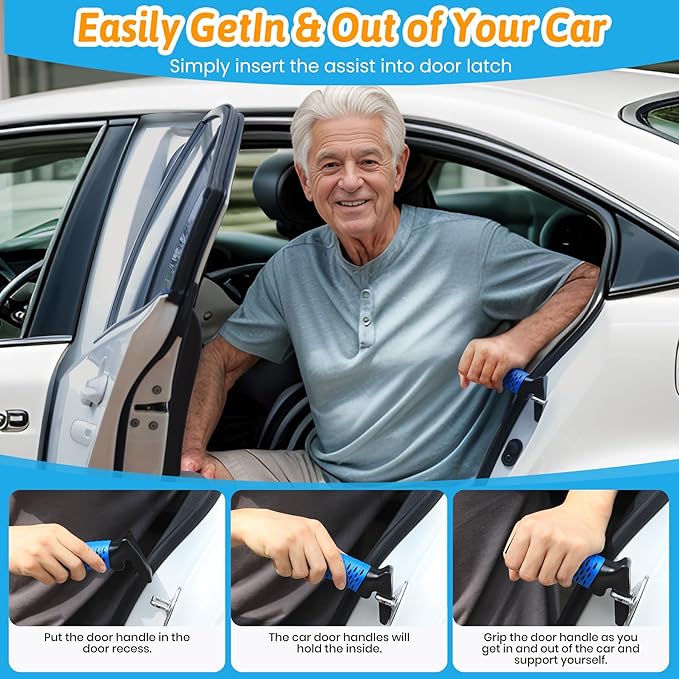 CAidRE 7PC Hip Kit, Hip Kit for Seniors Total Hip Replacement Prime, Mobility Aids with Reacher Grabber,Shoe Horn,Sock Aid,Leg Lifter,Shower Brush,Back Scratcher,Car Handle Assist for Surgery Recovery