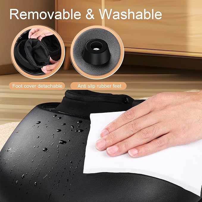 MASGRE Foot Massager with Heat, Deep Kneading Therapy Compression, Shiatsu Feet Massager Machine for Plantar Fasciitis, Neuropathy Pain, Birthday Gifts for Women Mom Men Dad