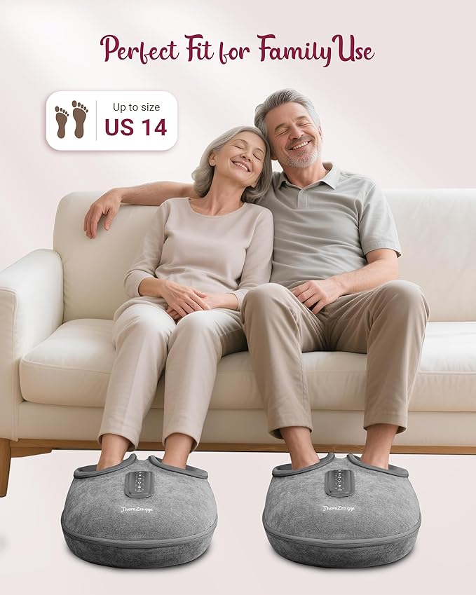 Shiatsu Foot Massager with Heat [2026 Upgraded], Gifts for Him Her, FSA Eligible Deep Kneading Compression, Remote Control, HSA Feet Massage for Plantar Fasciitis, Fits Size 14
