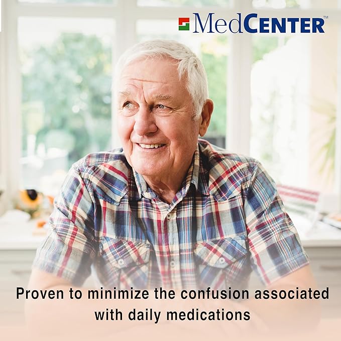 Medcenter Monthly Pill Box Organizer HSA/FSA, 4 Times a Day, Large 31 Daily Pill Cases with Compartments for Vitamins, Supplements, Medication, 31 Day Pill Organizer