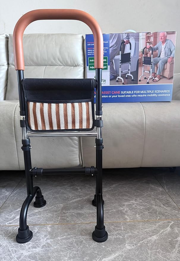 Quad Canes for Seniors Stability; Couch Chair Stand Assist Aids for Elderly; Mobility Aids Couch Cane Stand up Assist; Toilet Assist; Knee Replacement Recovery Aids; Weight 5lbs, Bear 350Lbs