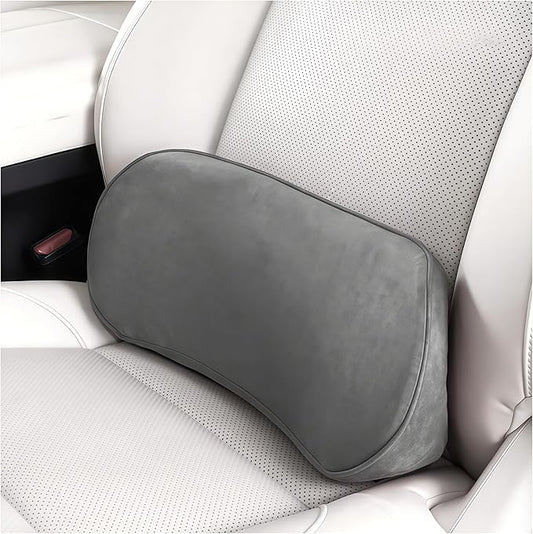 Zpana Car Lumbar Support Pillow, Memory Foam Vehicle Seat Lower Back Support Cushion for Back Pain Relief & Sciatica, Comfortable Auto Driver Seat Pad, Universal for Vehicles (Dark Gray)