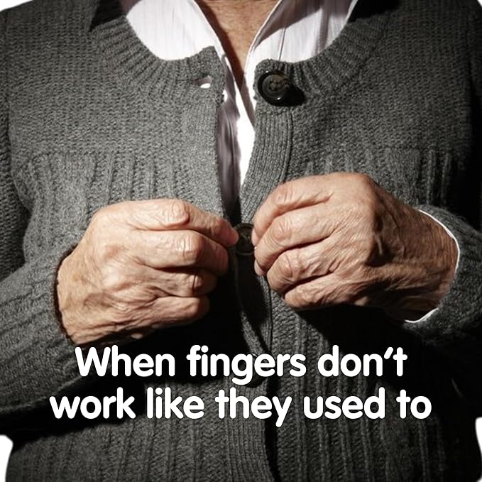 Button Hook for Seniors and People with Arthritis – One-Handed Gadget for Fastening Buttons and Pulling Zippers. Ideal for Joint Pain, Motor impairments, or Coordination Issues.