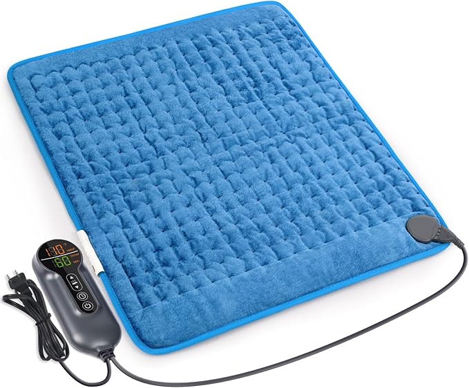 Heating Pad - Electric Heating Pad for Back Pain and Cramps Relief, Moist Heat Pad for Shoulder, Knee, Neck, 6 Heat Settings & Auto Shut Off and Machine Washable, 24" x 20"