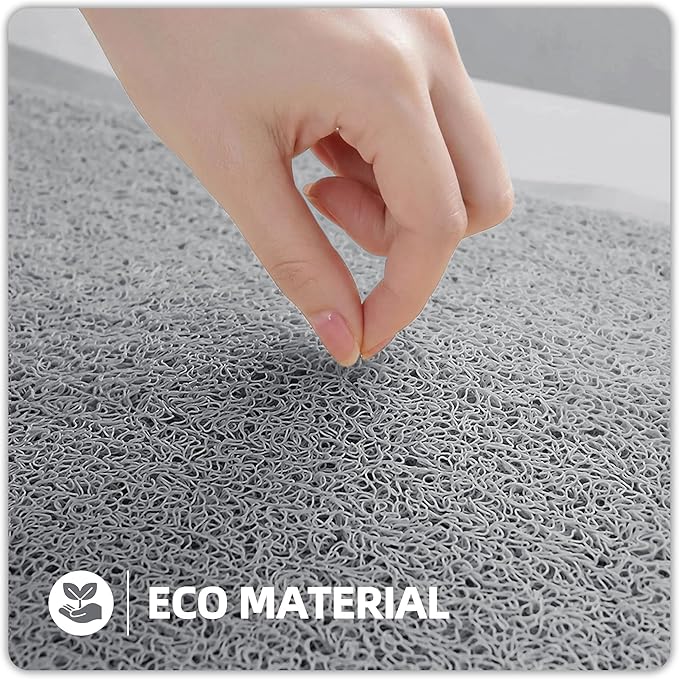 Upgraded Anti Slip Shower Mat for Inside Shower,Non Slip Bathtub Mat with Suction Cups,Shower Floor Mat，Scrubber Mats,Easy to Clean,Quick Dry,Easy Drainage,Loofah Bath Mat for Tub,Grey,16''x24''
