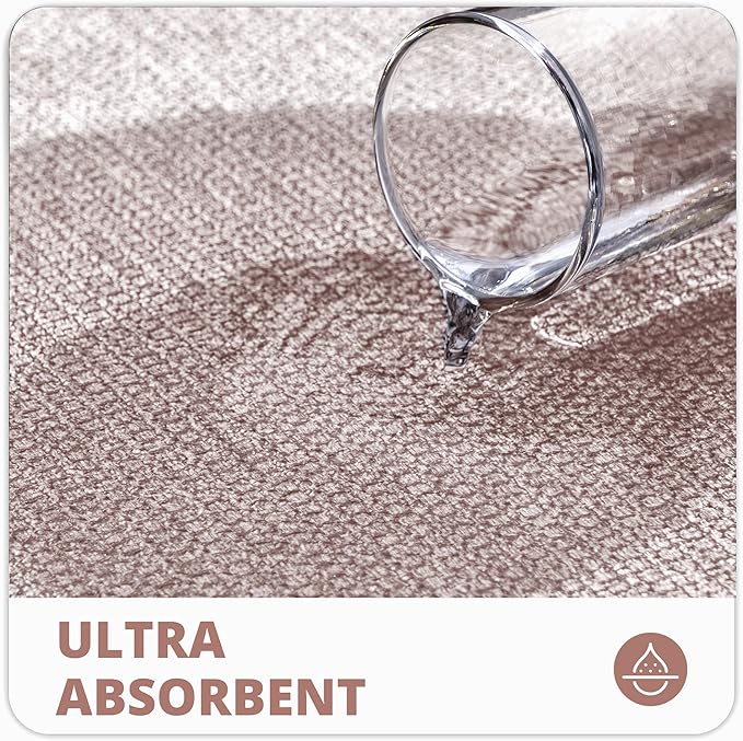 Bosap Bath Mat,Ultra Thin Bathroom Runner Rugs,Large Bath Mats for Bathroom,Quick Dry,Non-Slip,Machine Washable,Low Pile,Bath Rug,Shower Outside,Sink,Home Decor Accessories.Beige,3'x4'(36x48inch)