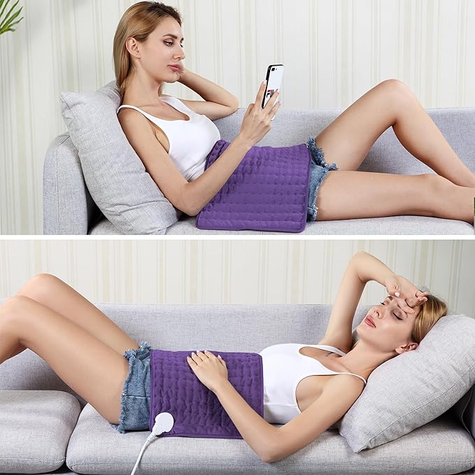 40X20 Inch Electric Heating pad for Back Neck Shoulder Knee Arms Legs- Electric Heat Pads with 6 Heat Settings & Auto Shut Off &Dry/Moist Heat Heating Pad for Birthday Mother Father Girl Men Women