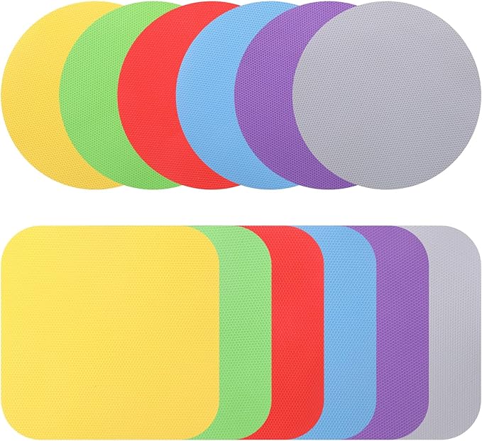 JJUNW 12Pcs Jar Opener Gripper, Jar Openers Gripper Pads, Rubber Jars Opener Kitchen Gadgets Cap Jars Openers, Grippers for Opening Ja rs for Seniors Kitchen Coasters Tool(Style A)