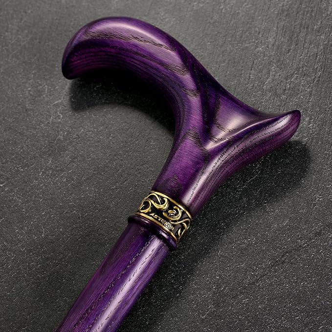 Asterom Handcrafted Walking Cane - Ergonomic, Wooden - Canes for Men - Walking Sticks for Seniors, Unique, Wood
