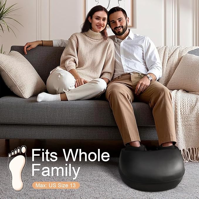 MASGRE Foot Massager with Heat, Deep Kneading Therapy Compression, Shiatsu Feet Massager Machine for Plantar Fasciitis, Neuropathy Pain, Birthday Gifts for Women Mom Men Dad