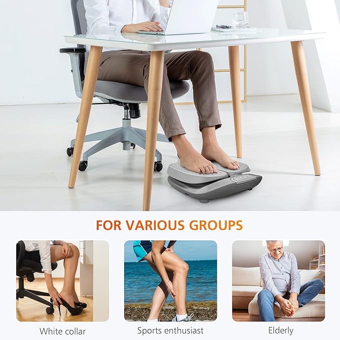 Snailax Vibration Foot Massager with Heat, Remote Control, Adjustable Vibration Speed Electric Massager Machine for Circulation, Plantar Fasciitis, Pain