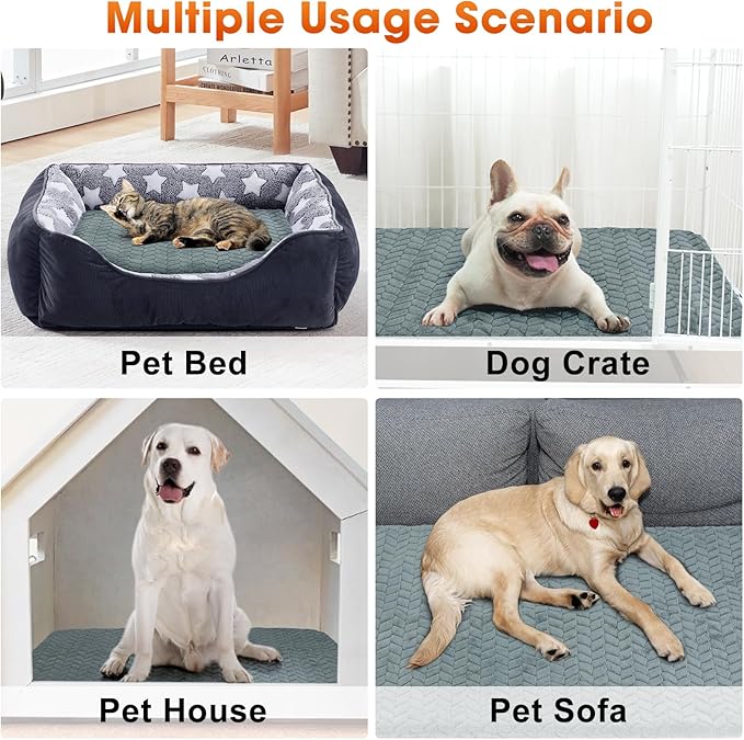 GASUR Heated Dog Bed, Waterproof Cat Heating Pad with Timer Temperature Adjustable, Indoor Heated Electric Pet Bed for Cats Dogs, Auto Power-Off, Anti-bite Pet Heated Pad, 28''x20'', Medium