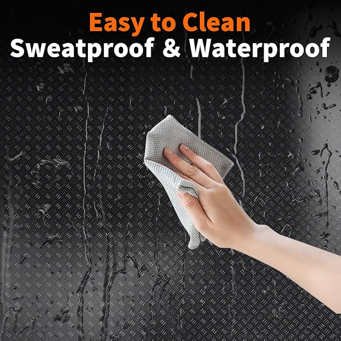 Double-Sided Non-Slip Workout Mat for Elliptical Machine, 23.6" x 17" Stepper Mat for Under Desk Ellipticals & Pedal Exercisers, Stability & Floor Protection, Compatible with Vibration Plate