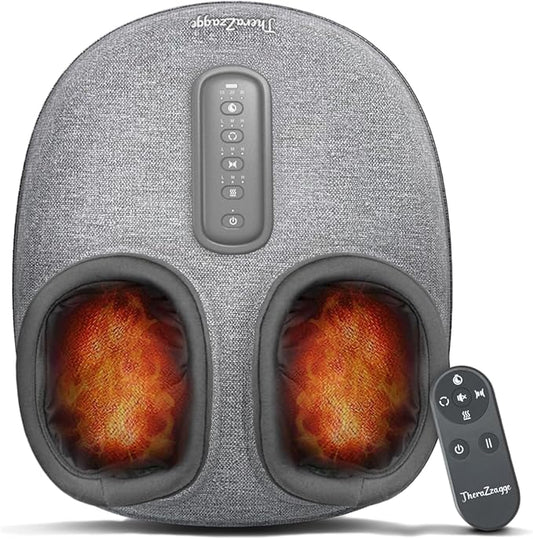 Shiatsu Foot Massager with Heat [2026 Upgraded], Gifts for Him Her, FSA Eligible Deep Kneading Compression, Remote Control, HSA Feet Massage for Plantar Fasciitis, Fits Size 14