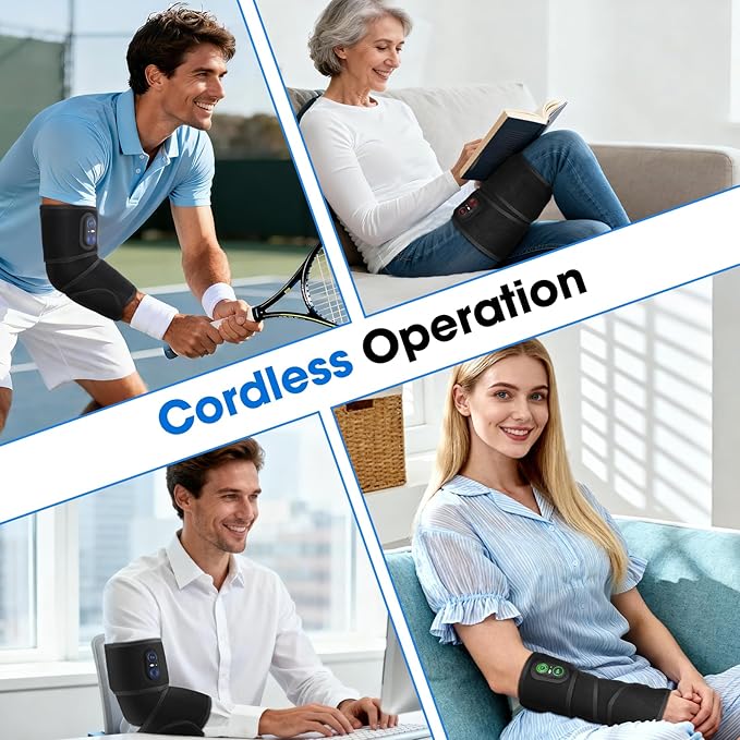 Cordless Heating Pad for Arm & Elbow for Pain Relief, 5000mAh Rechargeable Arm Heating Pad, Extra Long Arm Heating Pad Sleeve,Large Area Heated Elbow Wrap with 3 Heating Levels & Timer