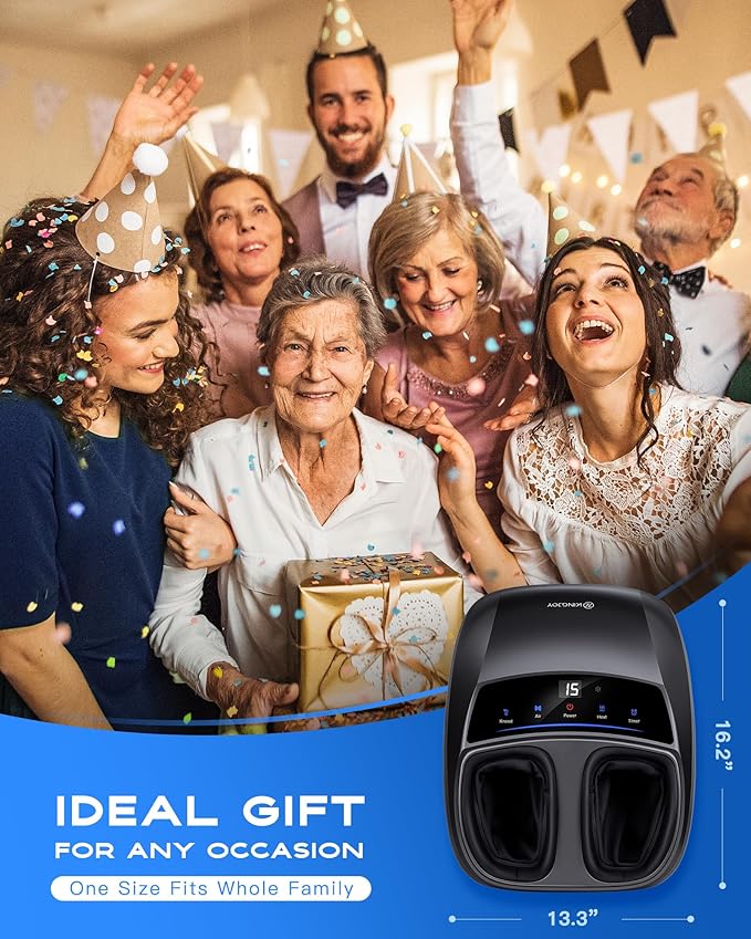 KINGJOY Foot Massager with Heat - Professional Shiatsu Deep Kneading for Neuropathy & Plantar Fasciitis Relief | 2026 Upgraded Model | Gifts for mom