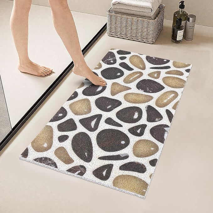 Bathtub Mat Non Slip: Anti Slip Shower Mat, Quick Drying Bath Tub Mats, Soft PVC Loofah Foot Massage Shower Floor Mat, Bath Mat for Shower, Tub, Bathroom, Floor, Kitchen, Pool, Hotel