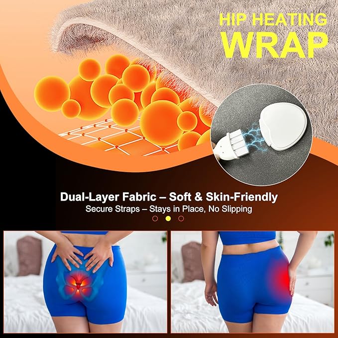 Koviti Hip Heating Pad for Sciatica Pain Relief - FSA HSA Eligible Hip Brace, Electric Heat Pad for Lower Back Thigh Buttock, Hot Physical Therapy Gifts for Women Men, Mom, Dad(XL)