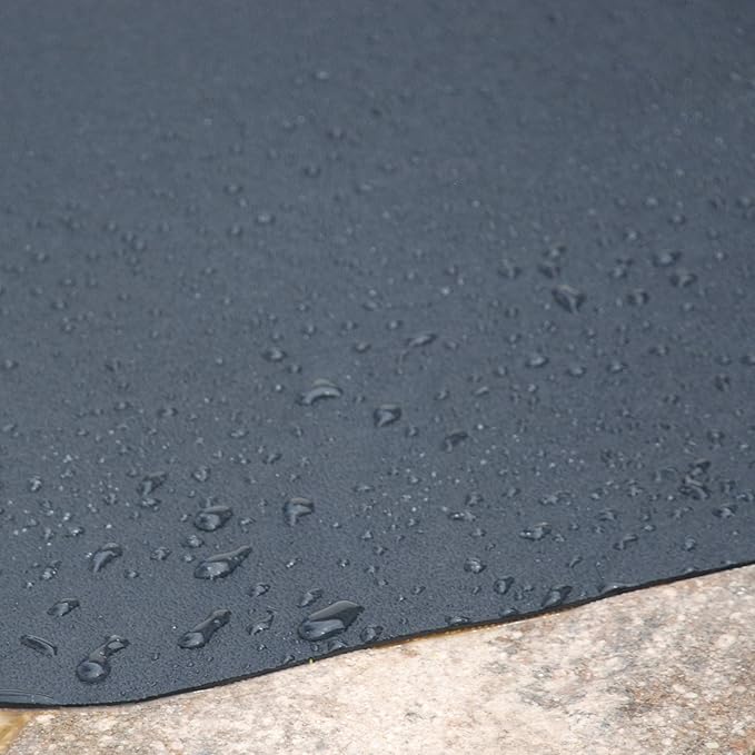 VersaTex Multi-Purpose Recycled Rubber Floor Mat for Indoor or Outdoor Use, Utility Mat for Entryway, Tool Bench, Garage, Under-Sink, Patio, and Door ; 24" x 36", Black