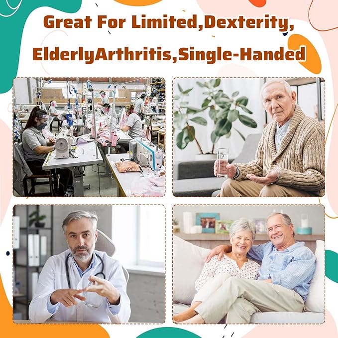 4 Pack Button Assist Device Helper Tool, Easy One Handed Button Hook One Handed with Easy-Grip Wooden for Clothing Shirts Wedding Dresses Pant Elderly Seniors Limited Dexterity