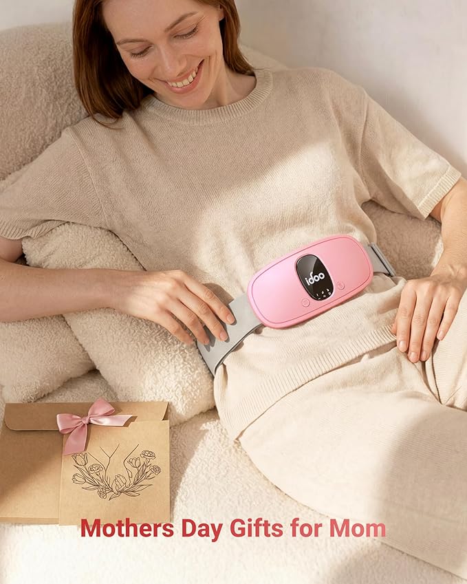 iDOO Portable Heating Pad, FSA Eligible Items, Mothers Day Gifts for Mom Women, Pink