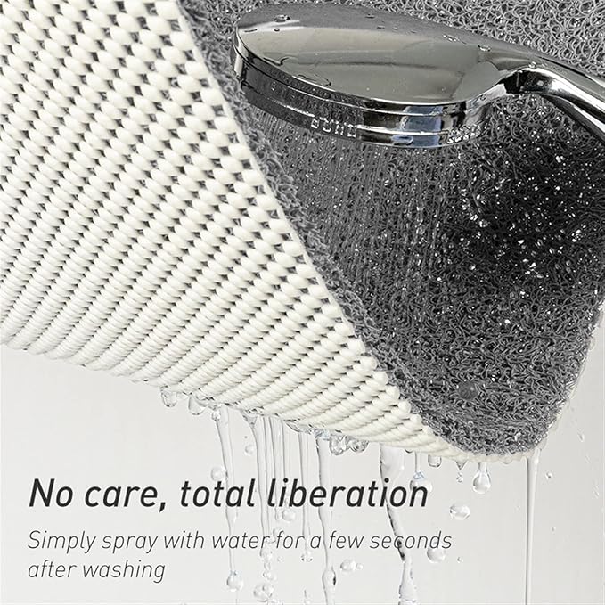 Secure Mat, Non-Slip Bathtub Mat, The Ultimate Non-Slip Bath Mat, Shower Mat Floor Mat for Tub, Shower, Bathroom (Gray, 60x90cm(23.62"x35.43"))