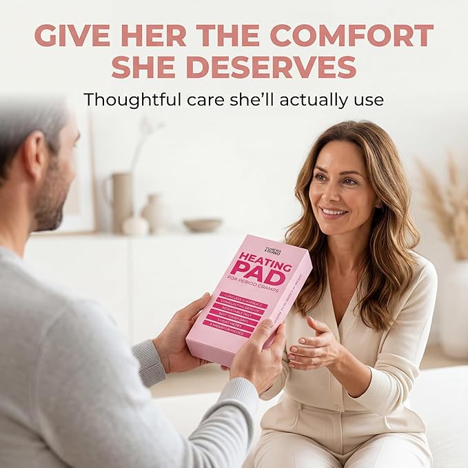 Heating Pad for Period Cramps – FSA-HSA Eligible – Cordless Portable Electric Wearable Heating Belt with Massage – USB Rechargeable Heat Wrap for Menstrual Pain Relief, Back, Abdomen, PMS