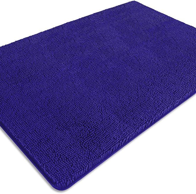 Bathroom Rugs 40 x 60 Inch – Extra Large Bath Mat | Absorbent and Washable Thick Chenille Bath Rugs Non-Slip Runner Rug for Bathroom, Shower, Tub(Royal Blue)