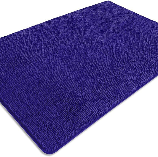 Bathroom Rugs 40 x 60 Inch – Extra Large Bath Mat | Absorbent and Washable Thick Chenille Bath Rugs Non-Slip Runner Rug for Bathroom, Shower, Tub(Royal Blue)