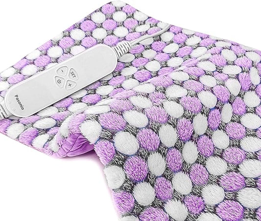 Pasonio Full Weighted Electric Heating Pad for Back Pain, Cramps, Relief - Auto Shut Off - 2.3lb Heat Pad with Moist & Dry Heat Therapy Options - Hot Heated Pad - (XL 12"x24") - PYQ0Z