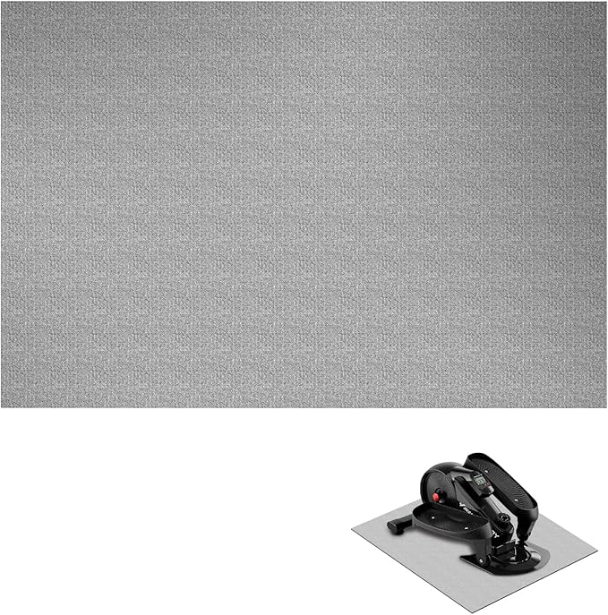 Double Non-Slip Workout Mat for Ellipse Leg Exerciser, Ellipse Machine Mat, Exercise Mat for Under Desk Ellipticals, Suitable for Electric Seated Foot Pedal Exerciser
