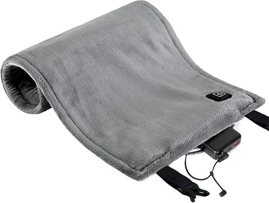 Cordless Heating Pad for Back Pain Relief & Cramps, 12"x24" Portable with Adjustable Straps, Battery Operated, 3 Heat Levels for Back/Shoulder/Legs, Gift for Mom