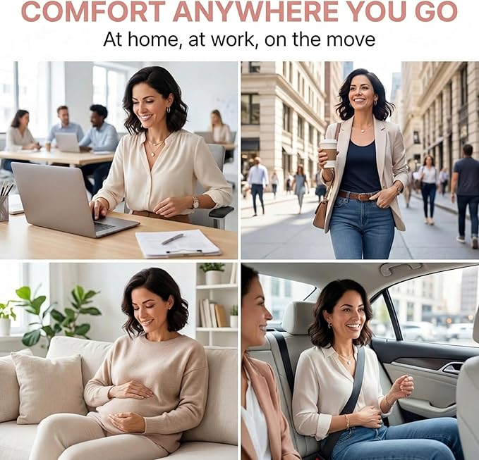 Heating Pad for Period Cramps – FSA-HSA Eligible – Cordless Portable Electric Wearable Heating Belt with Massage – USB Rechargeable Heat Wrap for Menstrual Pain Relief, Back, Abdomen, PMS