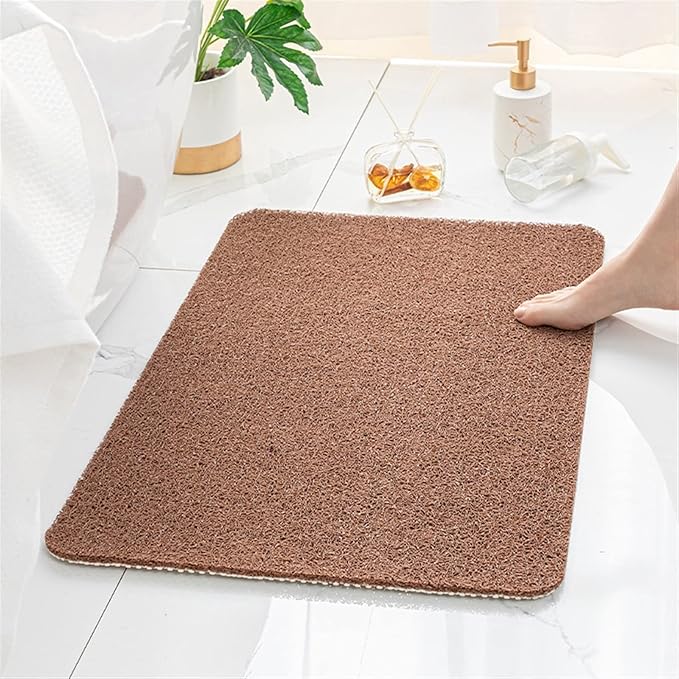 Secure Mat, Non-Slip Bathtub Mat, The Ultimate Non-Slip Bath Mat, Shower Mat Floor Mat for Tub, Shower, Bathroom (Brown, 45x75cm(17.72"x29.53"))
