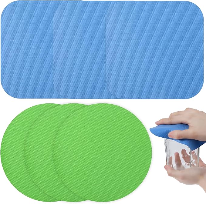 6Pcs Bottle Openers Top Gripper Rubber Grippers For Opening Jars Silicone Jar Opener for Rated Seniors Multi-function Pads for Arthritis and Weak Hands