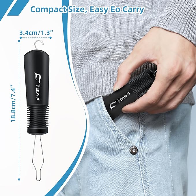 Button Hook and Zipper Pull One Hand Buttons aids Button Assist Device