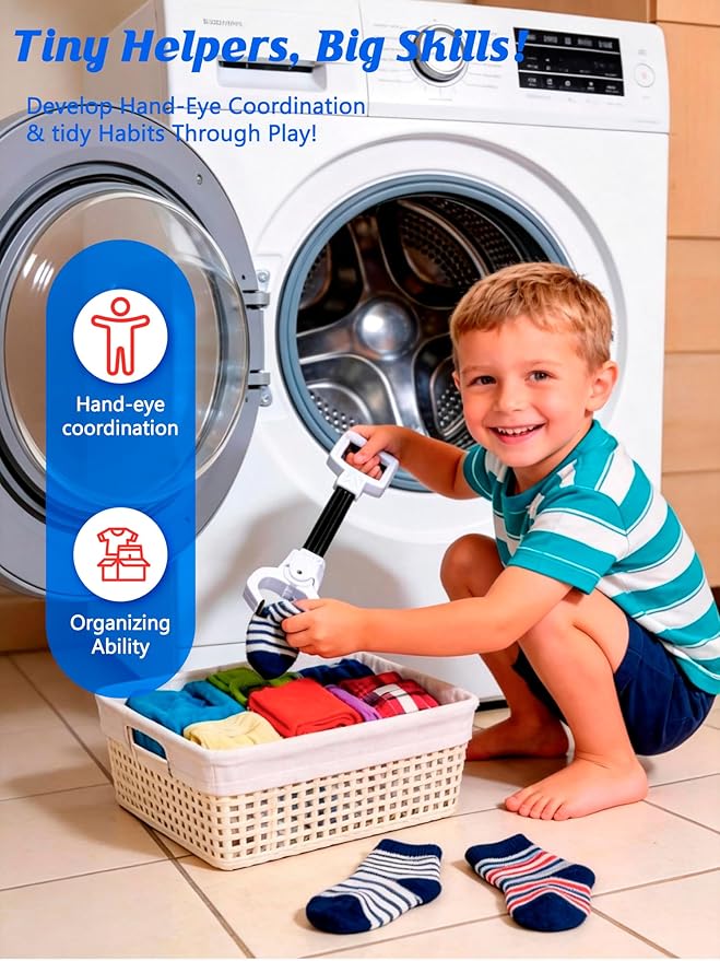 White Claw Grabber Toy for Kids, 15.7 Inch Robot Hand Pickup Tool, Flexible Grabber Claw for Indoor & Outdoor Play, Interactive Mechanical Toy for Children