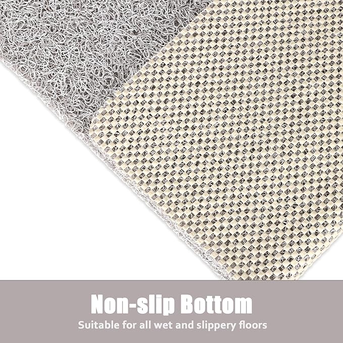 Shower Mat Bathtub Mat Non-Slip - 24x32 Inch, Soft Comfort Bath Mat with Drainage Holes, PVC Loofah Massage Bathmat for Shower, Tub, Bathroom, Wet Areas, Quick Drying