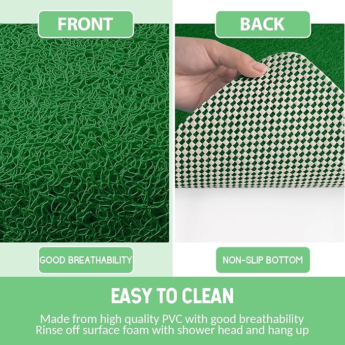 Hargiis Non-Slip Bathtub Mat, Anti Slip Shower Mat, Fast Drying Bathtub Mats, Foot Scrubber Mat, Anti Slip Mat for Tub, Floor, Bathroom, Kitchen, Home, Hotel (Dark Green 40"×28")