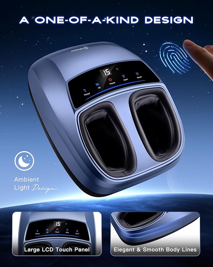 KINGJOY Foot Massager with Heat - Professional Shiatsu Deep Kneading for Neuropathy & Plantar Fasciitis Relief | 2026 Upgraded Model | Gifts for mom