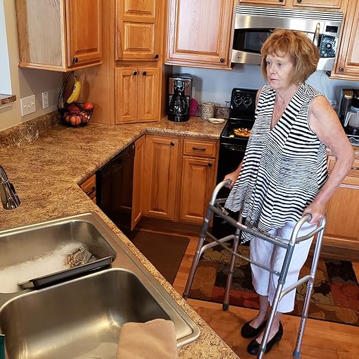 Carex Folding Walker with Wheels for Seniors, Portable Medical Walker with Adjustable Height, 30-37 Inches, Mobility Aid for Adults, Elderly, and Handicapped, Foldable, Aluminum Frame, Lightweight