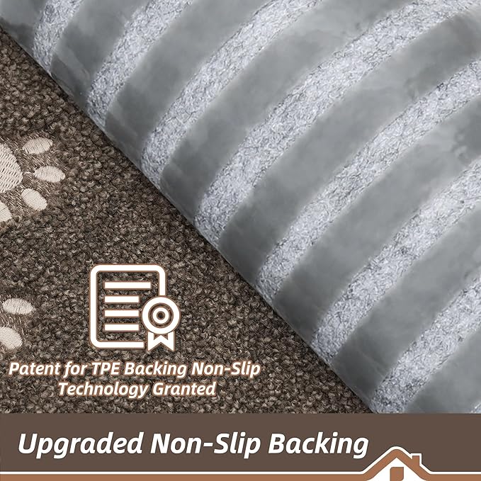 BEQHAUSE Stair Treads for Wooden Steps 28inX9in, Non Slip Carpet Stair Treads Indoor Stair Runners Machine Washable, Soft Stair Rugs Mat Surface Polyester TPE Backing, 4pcs, Brown